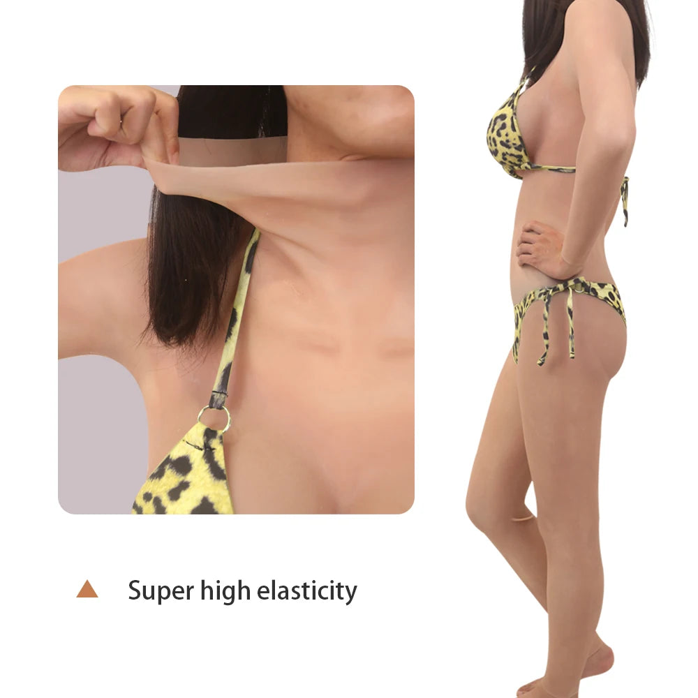 Silicone Bodysuit Fake Vagina Realistic Breast For Crossdresser
