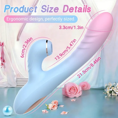 2 IN 1 Dildo Vibrator Sucking Vacuum Stimulator