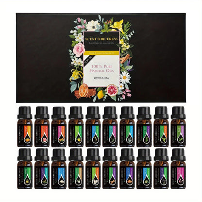 20pcs/set Black Classic Essential Oil Setl Spa Body Massage