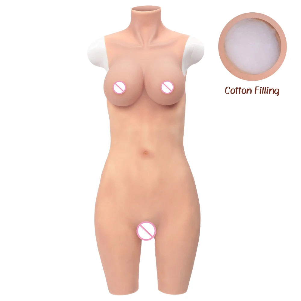 Silicone Bodysuit Fake Vagina Realistic Breast For Crossdresser