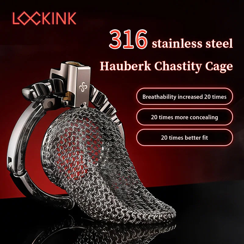 Male Metal Chastity Cage Mesh Breathable Cock Cage