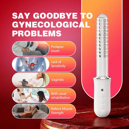 Vaginal Hygiene Care Wand 136 Light Diode Red&Blue Light TherapyDevice for Vaginitis&Incontinence IPX5 Waterproo Female Vaginal Health