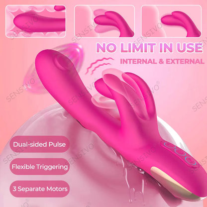 G spot Tapping Dildo Vibrator with Clit Massaging