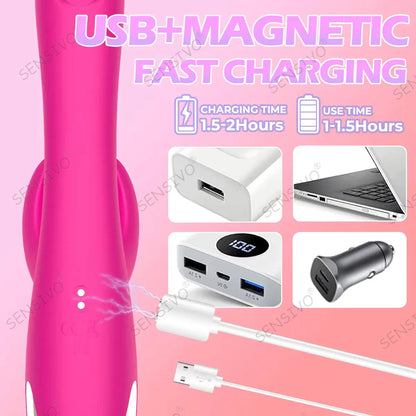 G spot Tapping Dildo Vibrator with Clit Massaging