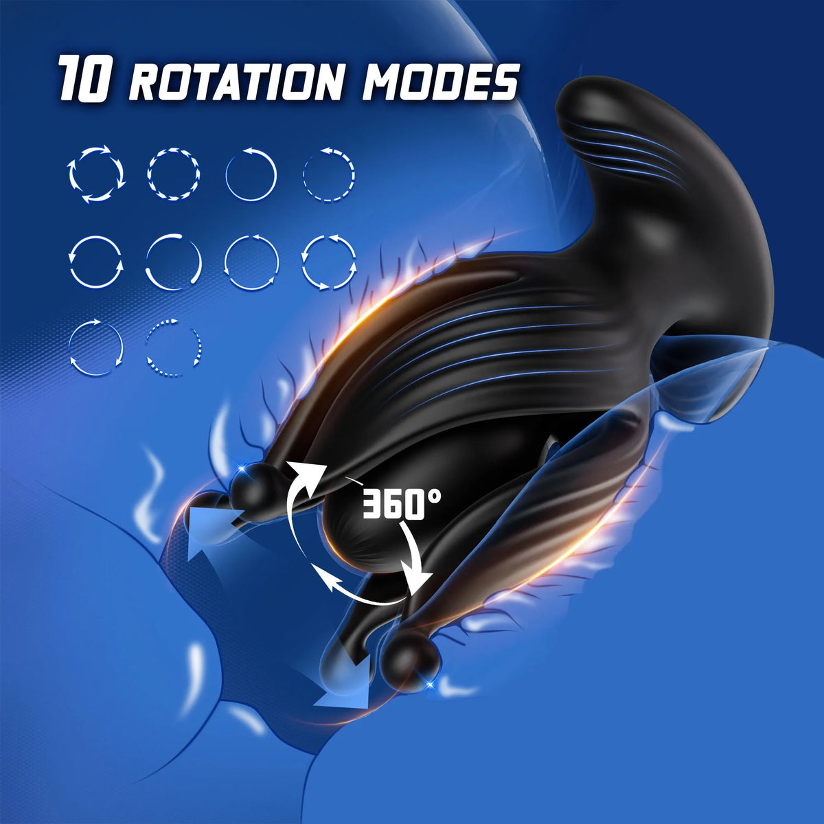 APP Control Male Prostate Massager Anal Vibrator Rotating  360°