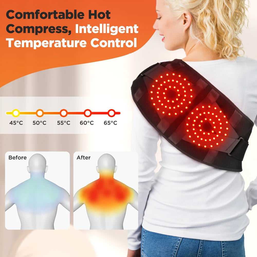 5-speed Heated Waist Belt Lower Back Lumbar Support Heating Pad 3 Vibration Massage Brace Abdomen Warm Menstrual Care