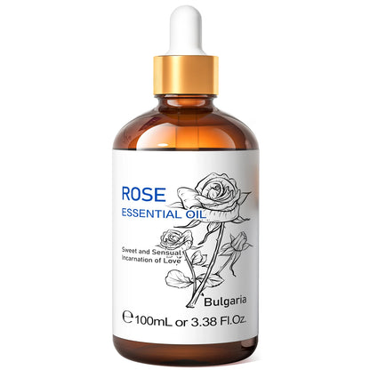 Spearmint Vanilla Rose Cinnamon Lemon Essential Oils,100ML Pure Oil for Diffuser,  Humidifier, Massage Muscle Relief Bath