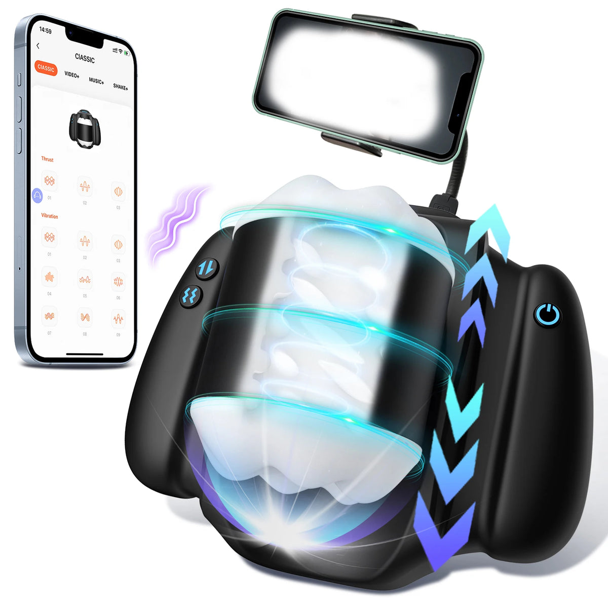 Automatic Male Masturbator Vibration Telescopic Penile Stimulator