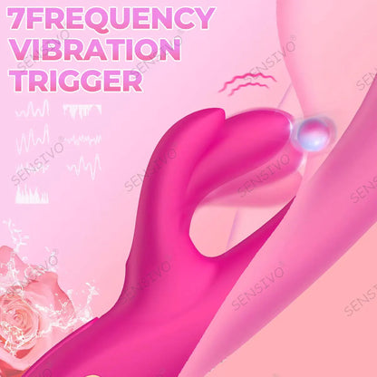 G spot Tapping Dildo Vibrator with Clit Massaging