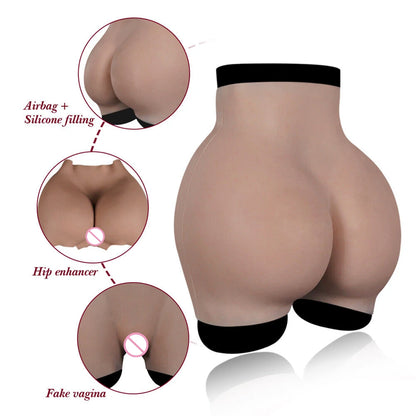 Silicone Realistic Vagina Panties Butt Hip Enhancer Crossdressing