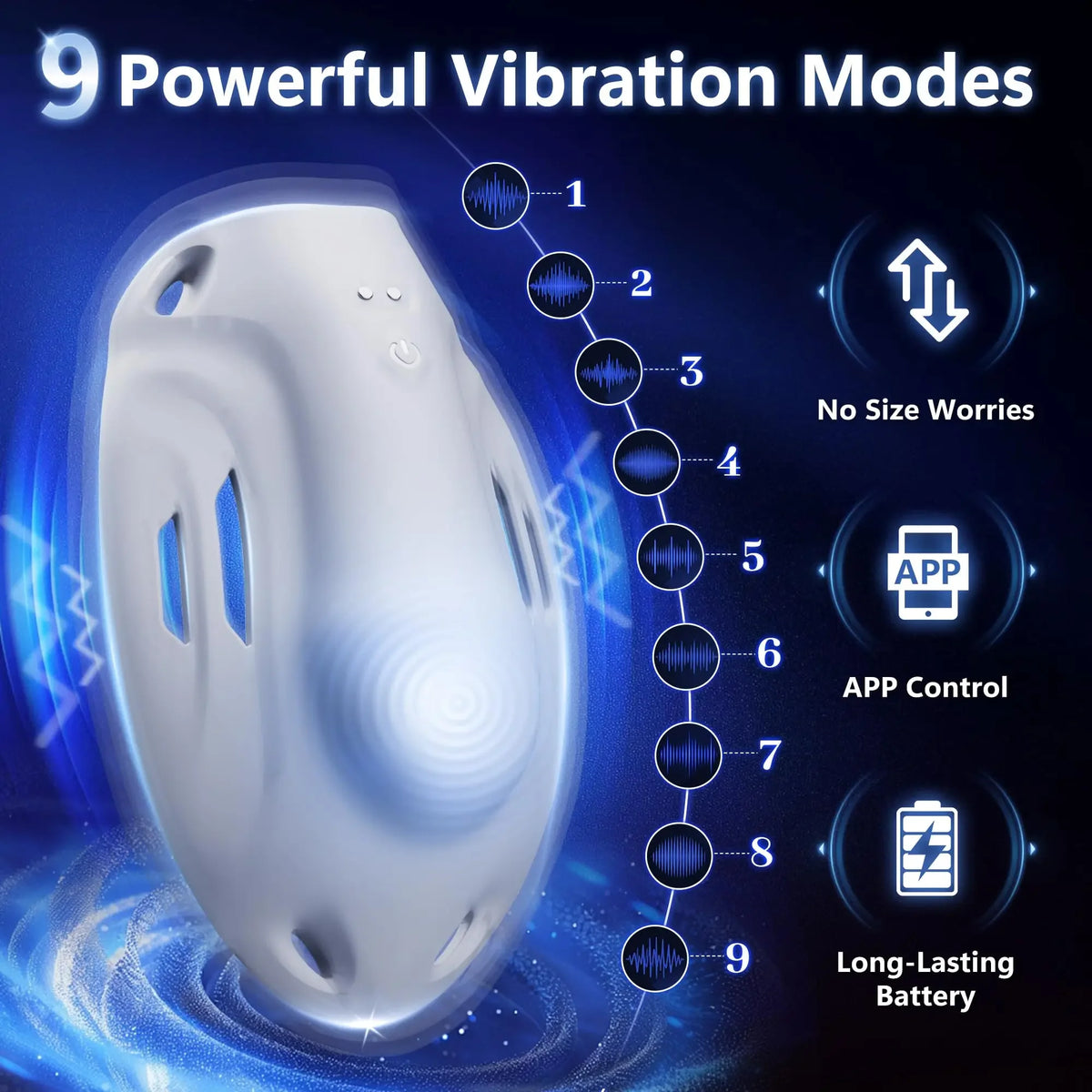 Male Masturbator Wearable Penis Vibrator APP Control