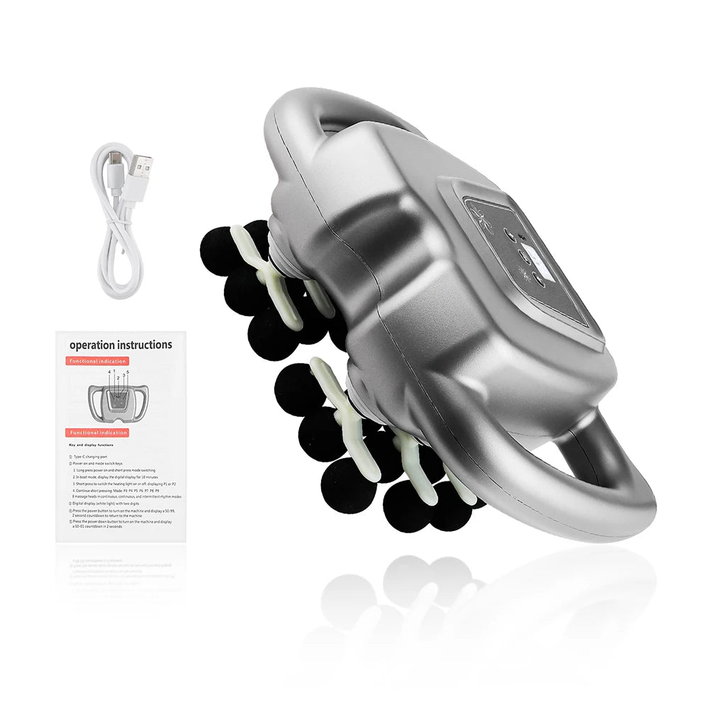 24-Head Fascia Gun 9 Modes High Frequency Vibration Body Massage