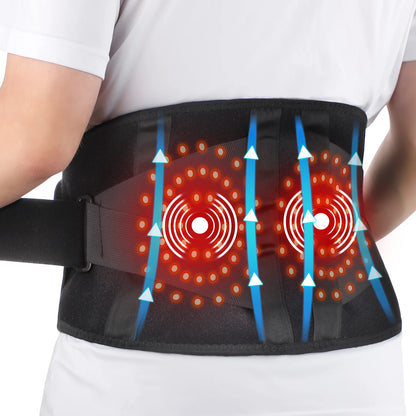 5-speed Heated Waist Belt Lower Back Lumbar Support Heating Pad 3 Vibration Massage Brace Abdomen Warm Menstrual Care