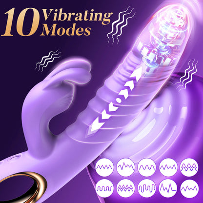 Thrusting Swing Handheld Rabbit Vibrator