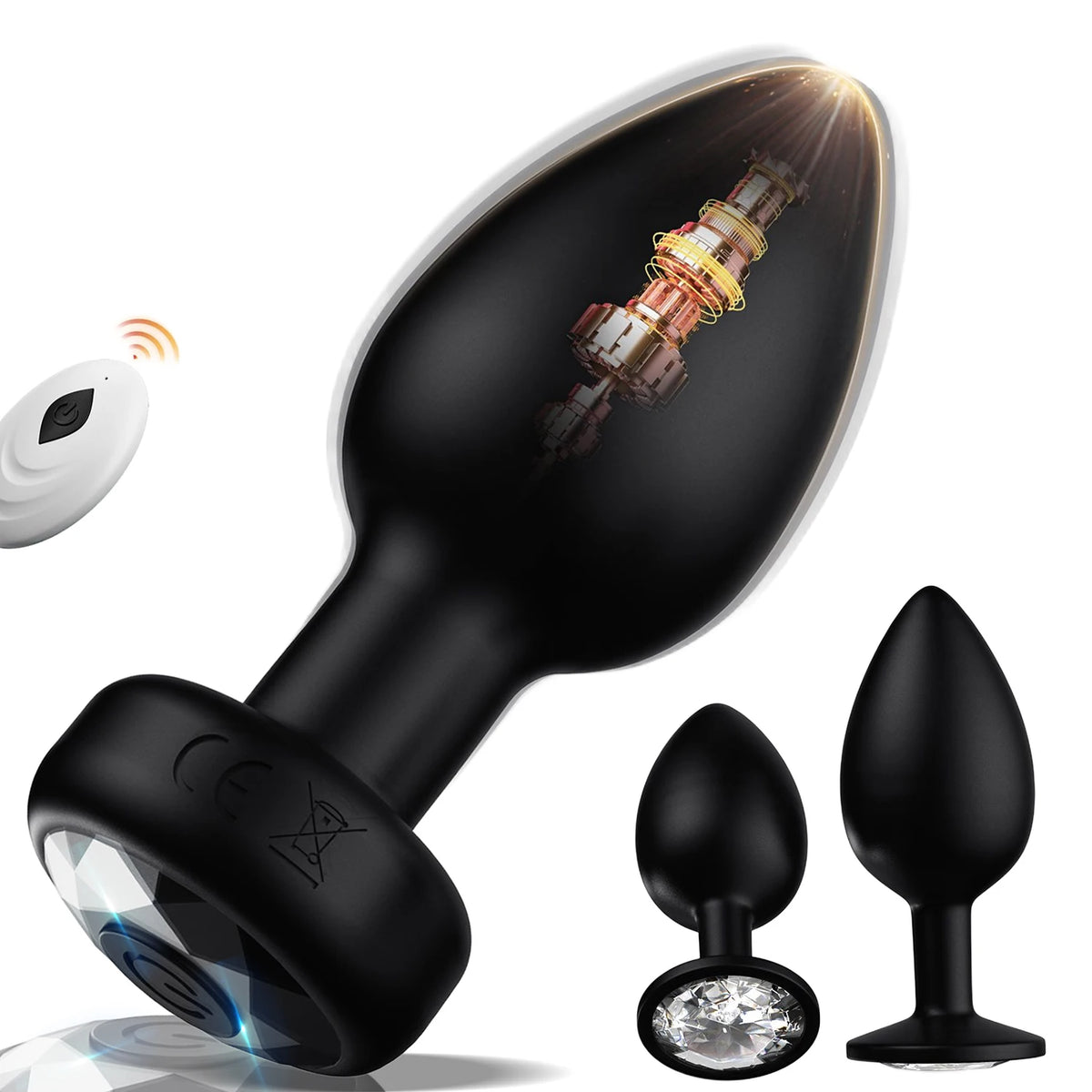 USB Rechargeable Anal Plug Vibrator for Men Women, Silicone Butt Plug Prostate Massager, Powerful Vibrating Adult Toy,