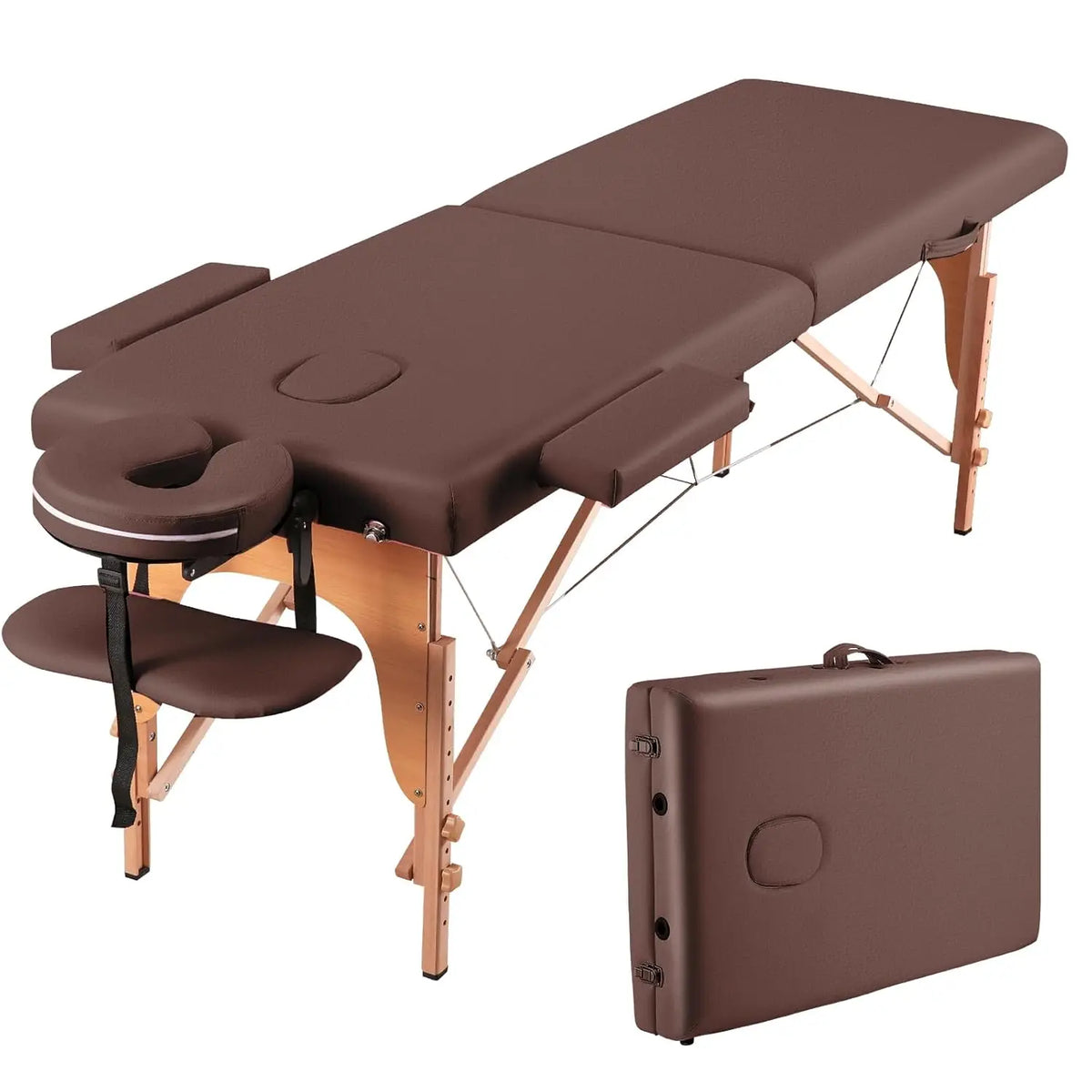 Massage Table Portable Wooden Bed 24" Wide Foldable