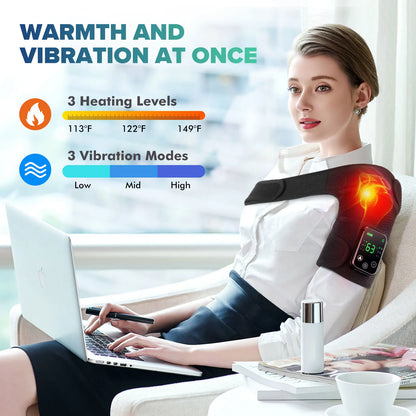 Knee Heating Massager Hot Compress Vibration Massage Elbow Shoulder Support Knee Pad