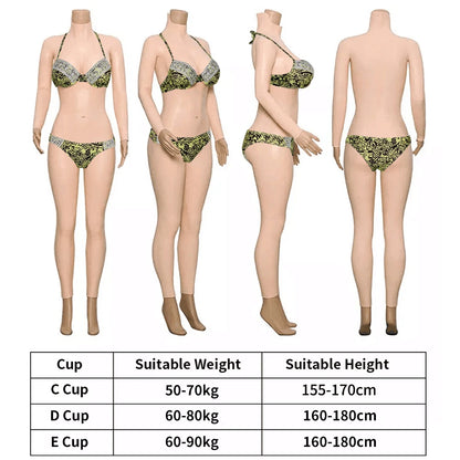 Drag Queen Silicone Bodysuit Realistic Breast With Arms Crossdresser