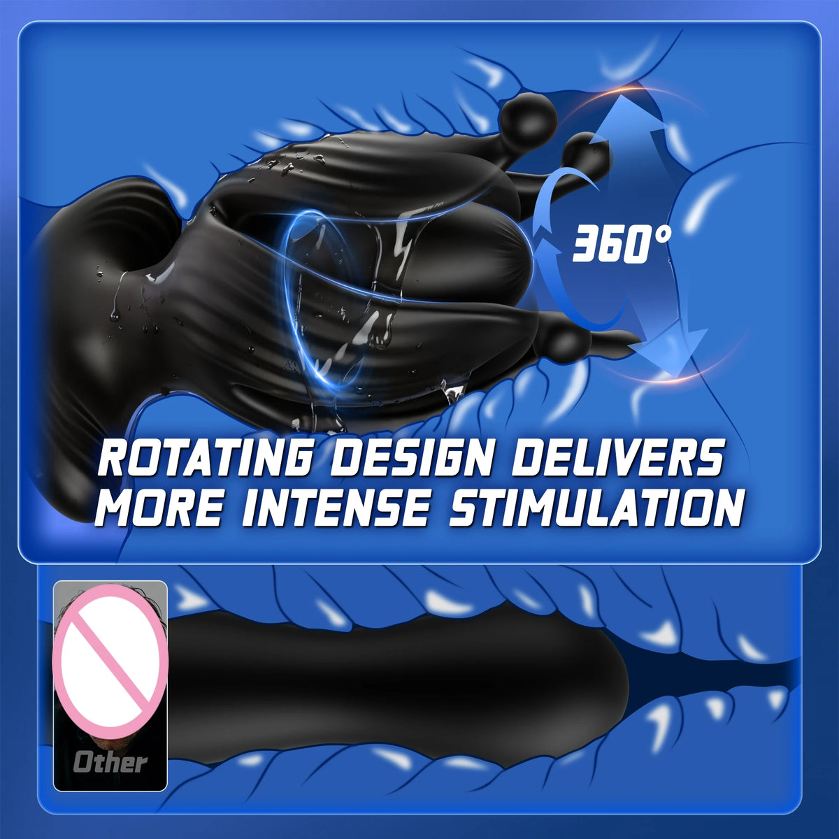 APP Control Male Prostate Massager Anal Vibrator Rotating  360°