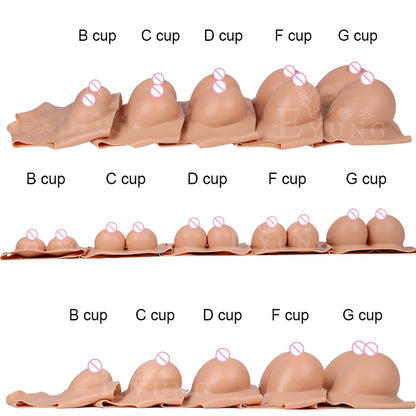 High Collar Realistic Silicone Breast Crossdresser
