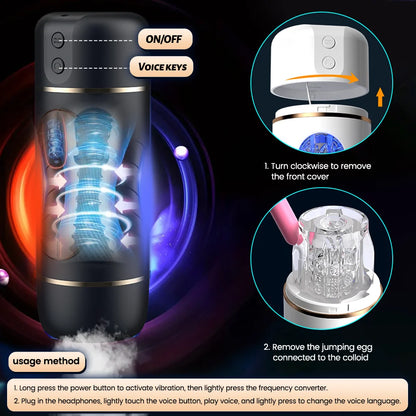 Men's Masturbator Intelligent Voice Penis Training Vibrator