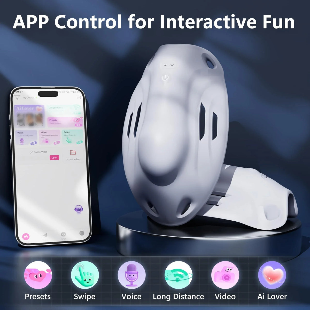 Male Masturbator Wearable Penis Vibrator APP Control