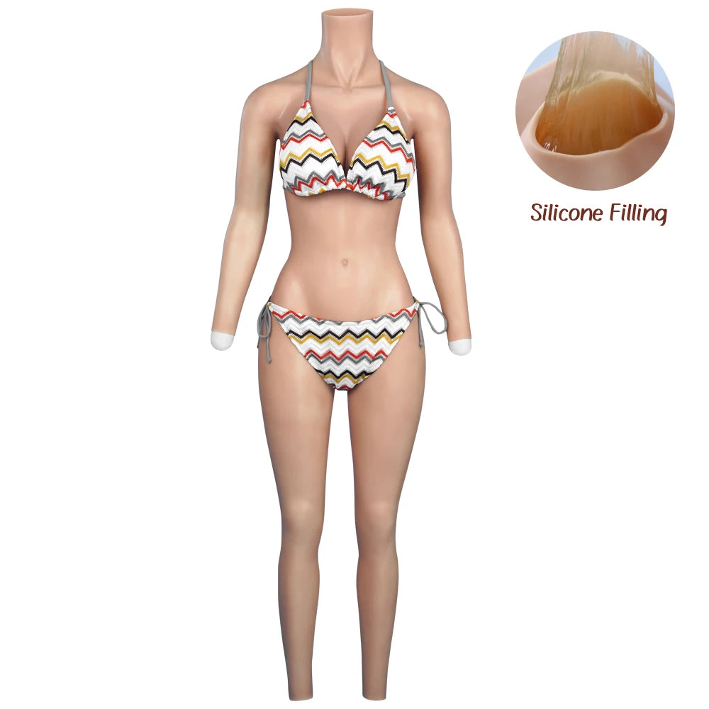 Silicone Bodysuit Fake Vagina Realistic Breast For Crossdresser