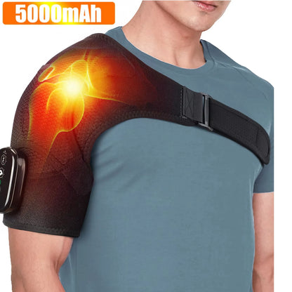 Heated Shoulder Steamer Massager Belt Vibration Heating Electric