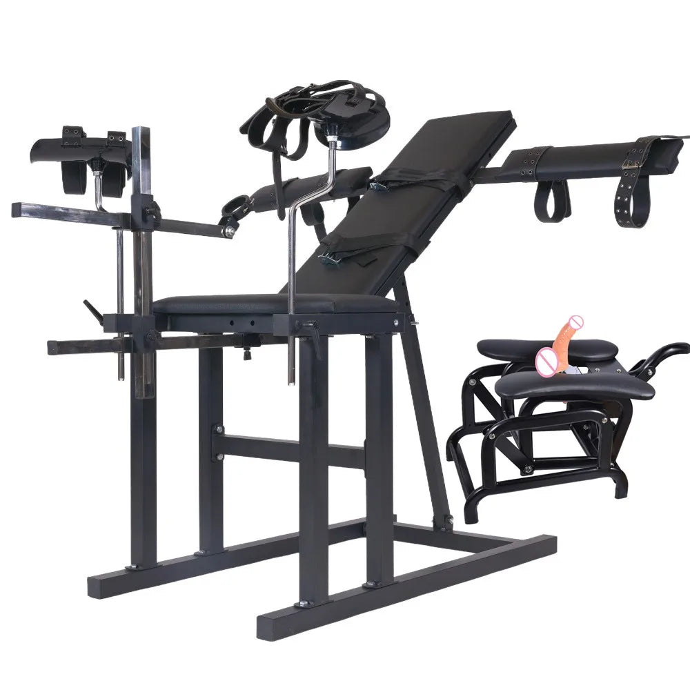 Obedience Chair with Adjustable Thrusting Speed Sex Machine Heavy Duty Leg Spreader