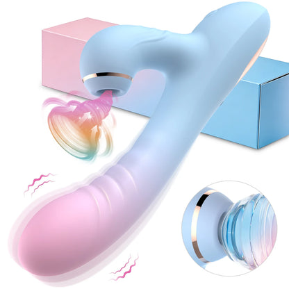 2 IN 1 Dildo Vibrator Sucking Vacuum Stimulator