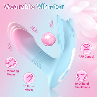 Wearable APP Control Female Vagina Vibrator G Spot Clitoris Stimulator