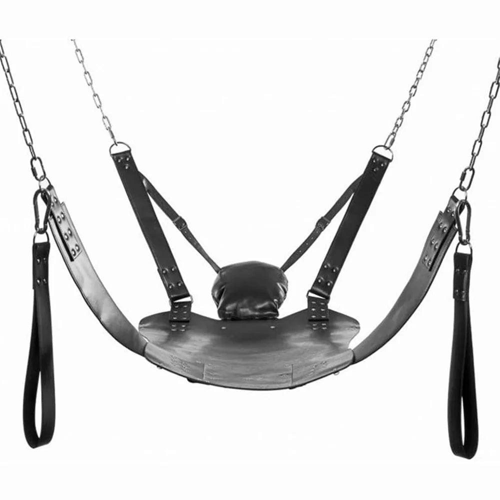 Heavy Duty Leather Sex Swing Freestanding Steel Frame