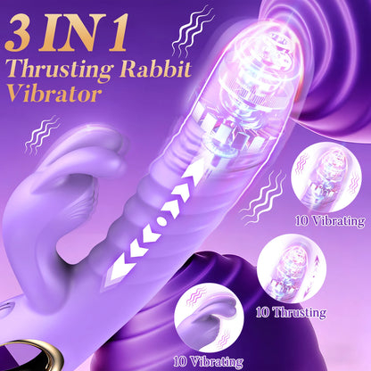 Thrusting Swing Handheld Rabbit Vibrator