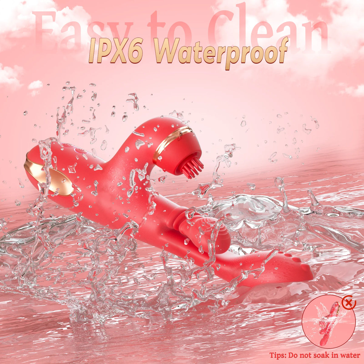 5 IN 1 Tapping Thrusting Dildo Vibrator for Women G Spot