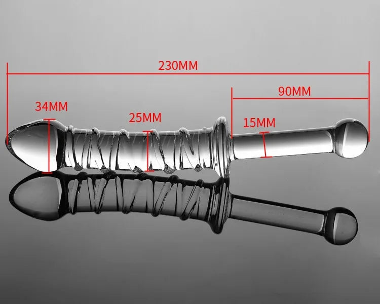 Female Crystal Glass Dildo Wand