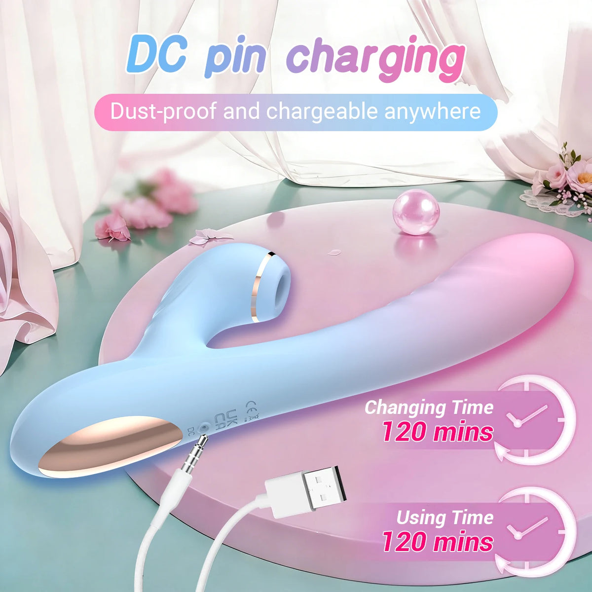 2 IN 1 Dildo Vibrator Sucking Vacuum Stimulator