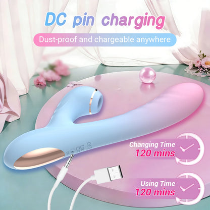2 IN 1 Dildo Vibrator Sucking Vacuum Stimulator