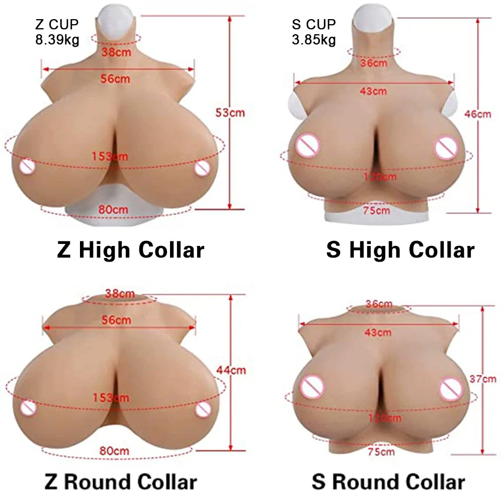 Realistic Huge Boobs S Z Cup Silicone Breast Crossdresser