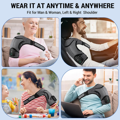 Heated Shoulder Steamer Massager Belt Vibration Heating Electric