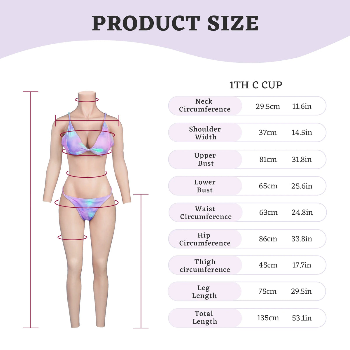 Breast Forms Silicone Bodysuit with Arms Fake Chest Realistic Vagina for Crossdressers