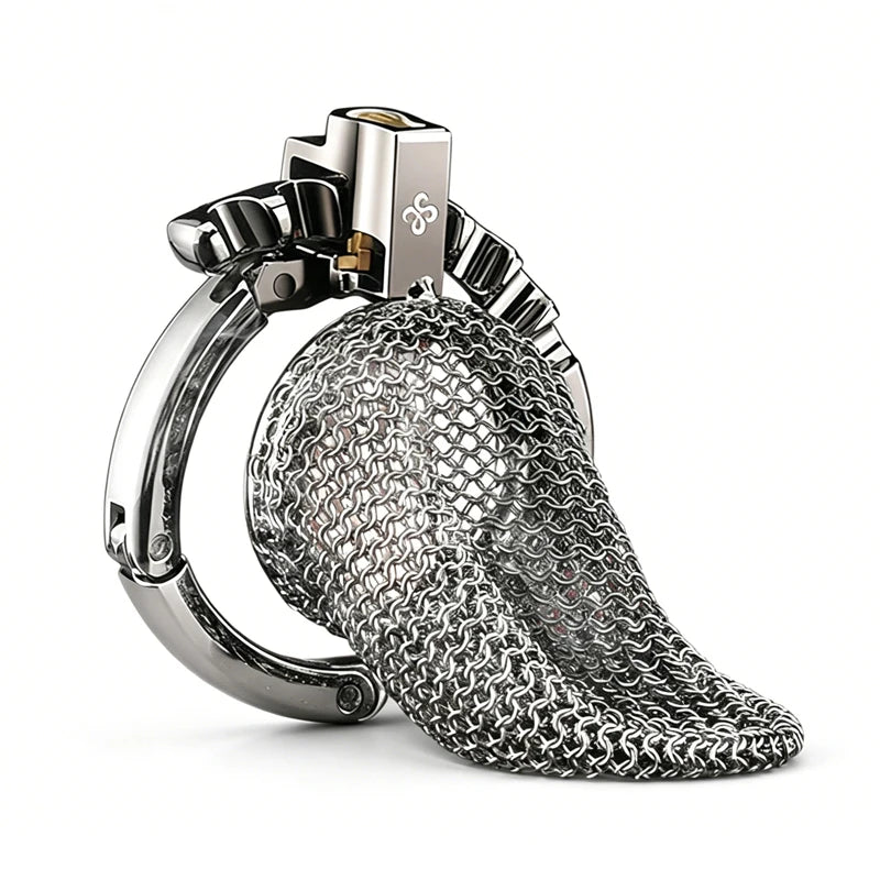 Male Metal Chastity Cage Mesh Breathable Cock Cage