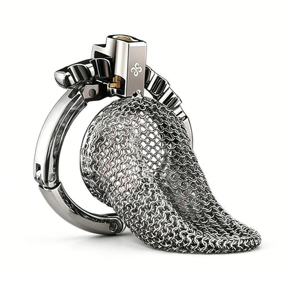 Male Metal Chastity Cage Mesh Breathable Cock Cage