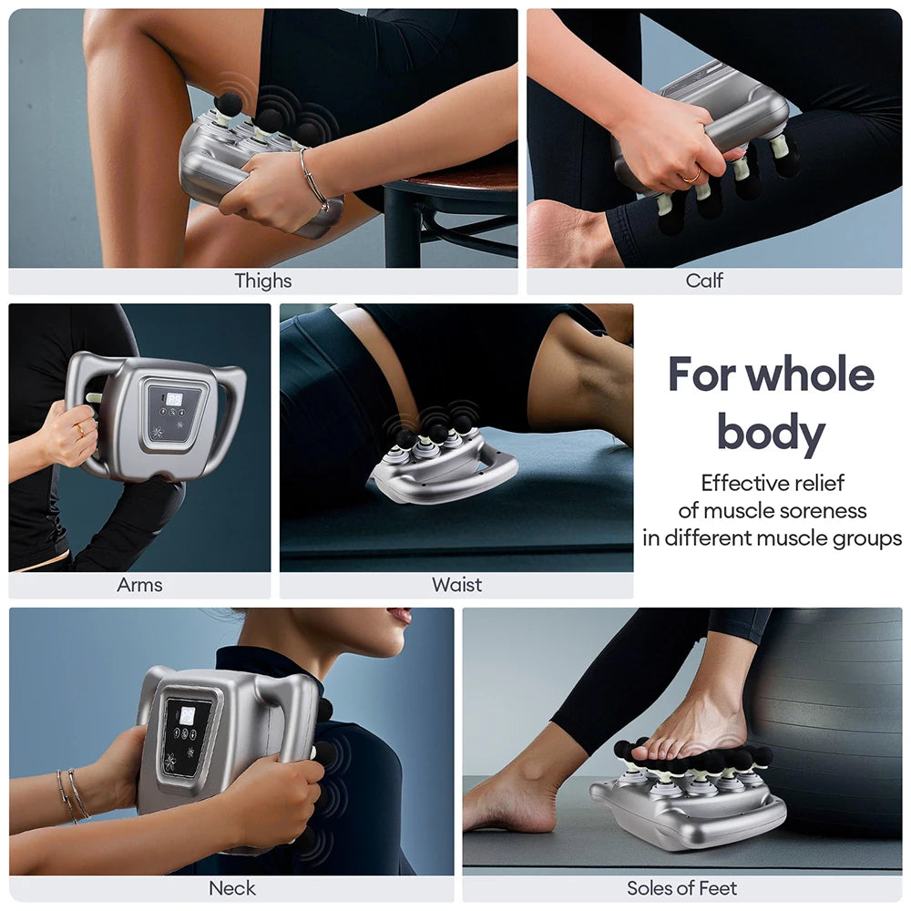 24-Head Fascia Gun 9 Modes High Frequency Vibration Body Massage