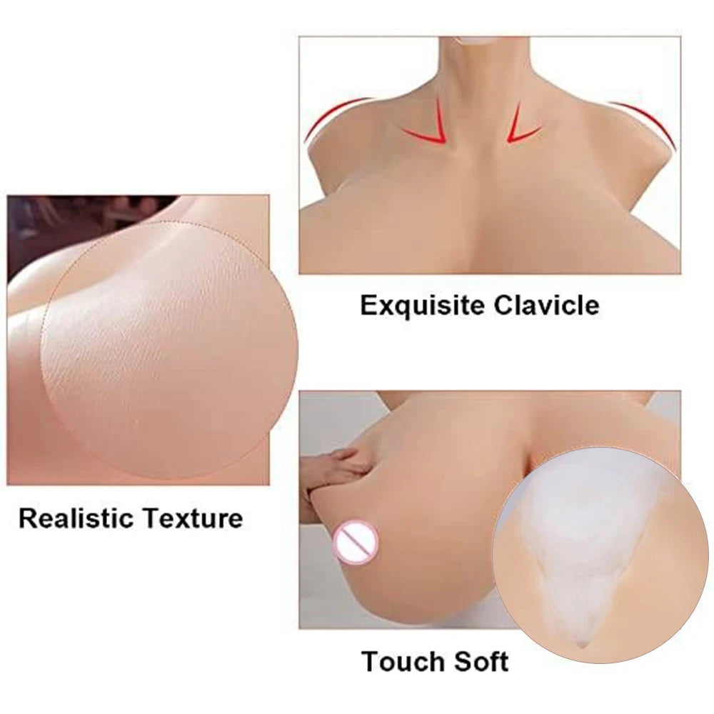 Realistic Huge Boobs S Z Cup Silicone Breast Crossdresser