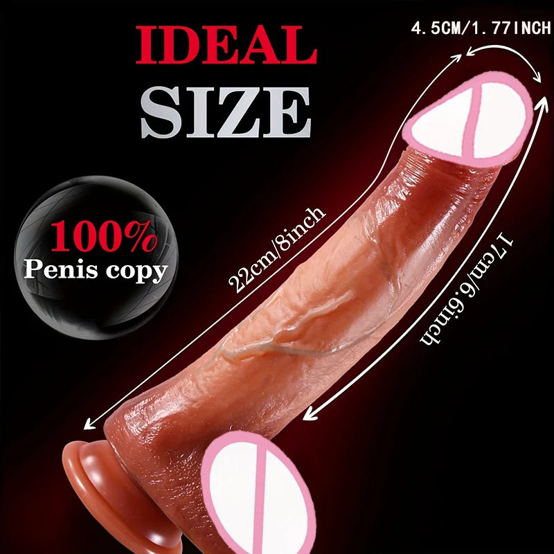 Dildo - 1pc 9-Inch Realistic Vibrating Dildo with Remote Control