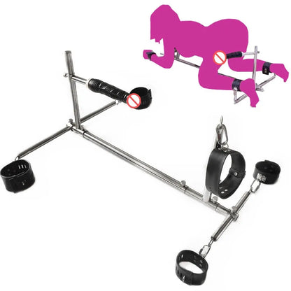 Large Kneeling Bondage Bed Metal Frame Sex Furniture