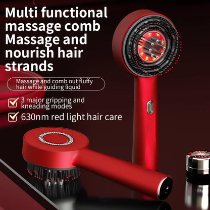 Electric Vibration Massage Comb Red Light Hair Growth Massage Scalp Brush Anti Hair Loss