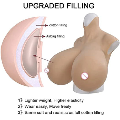 Realistic Huge Boobs S Z Cup Silicone Breast Crossdresser