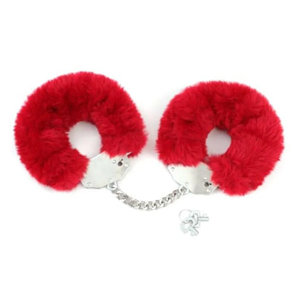 Thickened Fluffy Plush Handcuffs with Keys,