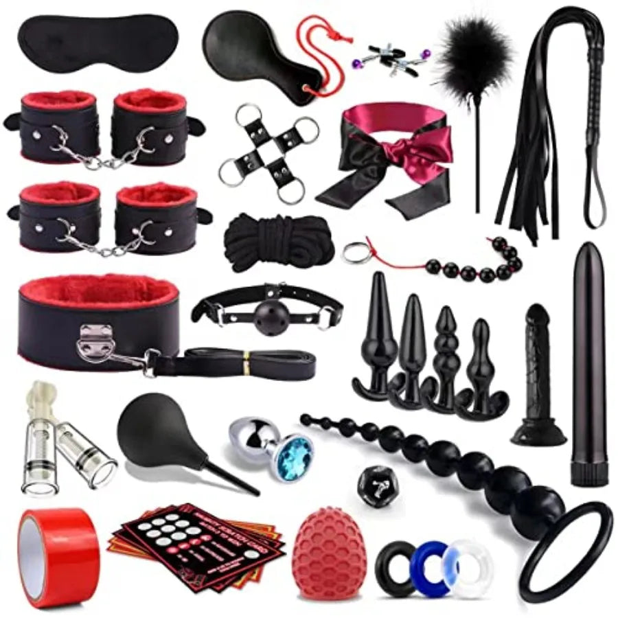 BDSM Toy for Adult Couples, 34pcs Sex Toys Kit